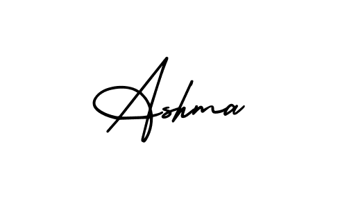 How to make Ashma signature? AmerikaSignatureDemo-Regular is a professional autograph style. Create handwritten signature for Ashma name. Ashma signature style 3 images and pictures png