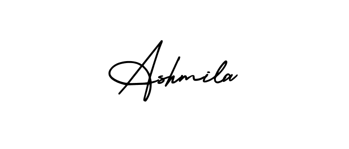 Use a signature maker to create a handwritten signature online. With this signature software, you can design (AmerikaSignatureDemo-Regular) your own signature for name Ashmila. Ashmila signature style 3 images and pictures png
