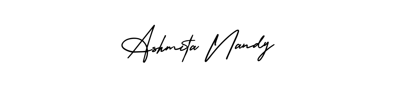 if you are searching for the best signature style for your name Ashmita Nandy. so please give up your signature search. here we have designed multiple signature styles  using AmerikaSignatureDemo-Regular. Ashmita Nandy signature style 3 images and pictures png