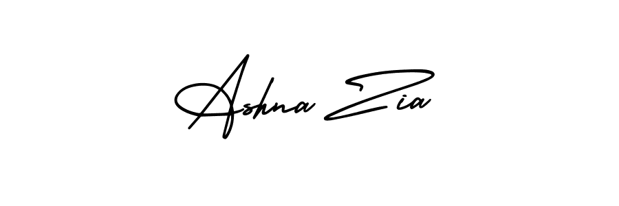 How to make Ashna Zia signature? AmerikaSignatureDemo-Regular is a professional autograph style. Create handwritten signature for Ashna Zia name. Ashna Zia signature style 3 images and pictures png