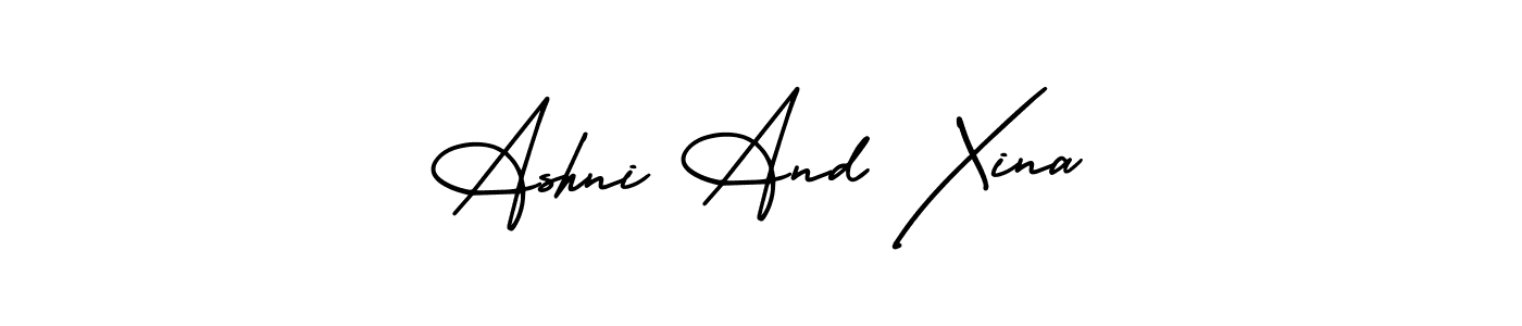 Once you've used our free online signature maker to create your best signature AmerikaSignatureDemo-Regular style, it's time to enjoy all of the benefits that Ashni And Xina name signing documents. Ashni And Xina signature style 3 images and pictures png