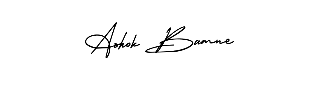 You can use this online signature creator to create a handwritten signature for the name Ashok Bamne. This is the best online autograph maker. Ashok Bamne signature style 3 images and pictures png