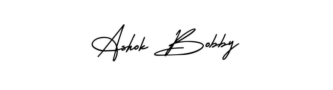Make a beautiful signature design for name Ashok Bobby. With this signature (AmerikaSignatureDemo-Regular) style, you can create a handwritten signature for free. Ashok Bobby signature style 3 images and pictures png