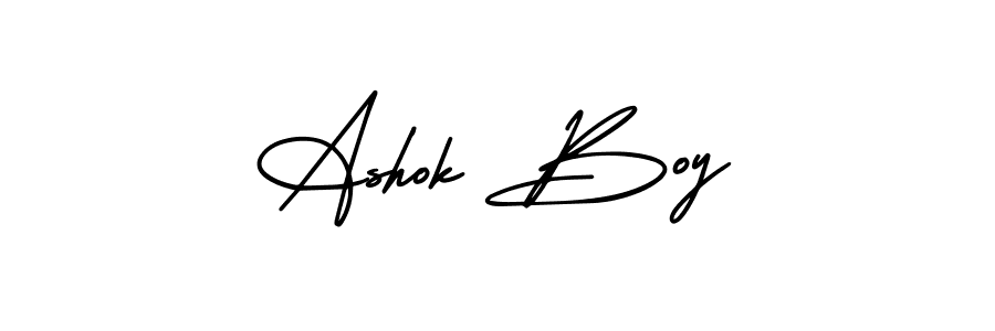 Use a signature maker to create a handwritten signature online. With this signature software, you can design (AmerikaSignatureDemo-Regular) your own signature for name Ashok Boy. Ashok Boy signature style 3 images and pictures png
