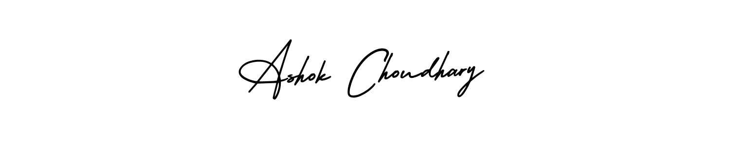 How to make Ashok Choudhary name signature. Use AmerikaSignatureDemo-Regular style for creating short signs online. This is the latest handwritten sign. Ashok Choudhary signature style 3 images and pictures png