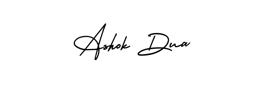 The best way (AmerikaSignatureDemo-Regular) to make a short signature is to pick only two or three words in your name. The name Ashok Dua include a total of six letters. For converting this name. Ashok Dua signature style 3 images and pictures png