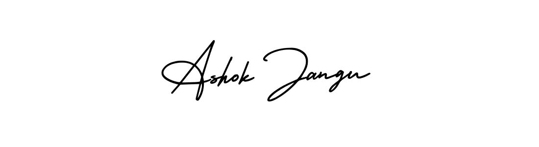 Also You can easily find your signature by using the search form. We will create Ashok Jangu name handwritten signature images for you free of cost using AmerikaSignatureDemo-Regular sign style. Ashok Jangu signature style 3 images and pictures png