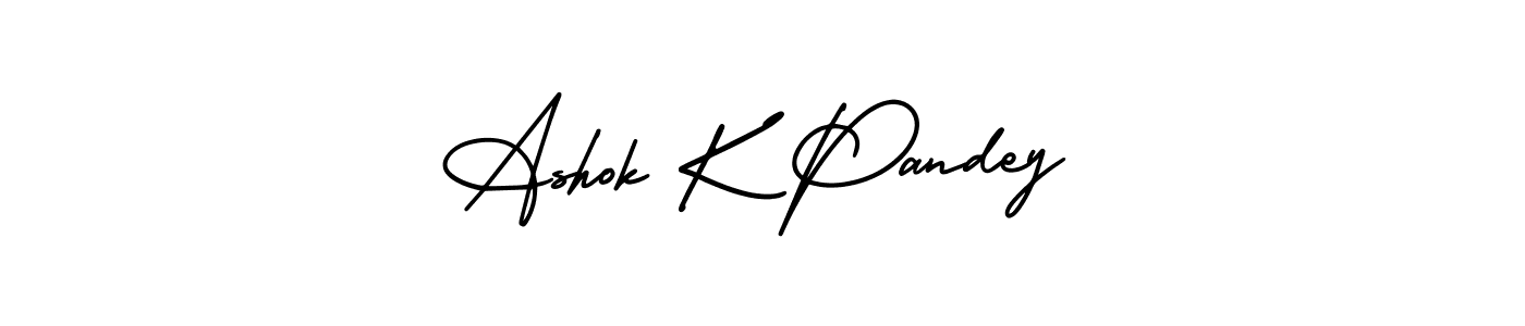 Use a signature maker to create a handwritten signature online. With this signature software, you can design (AmerikaSignatureDemo-Regular) your own signature for name Ashok K Pandey. Ashok K Pandey signature style 3 images and pictures png