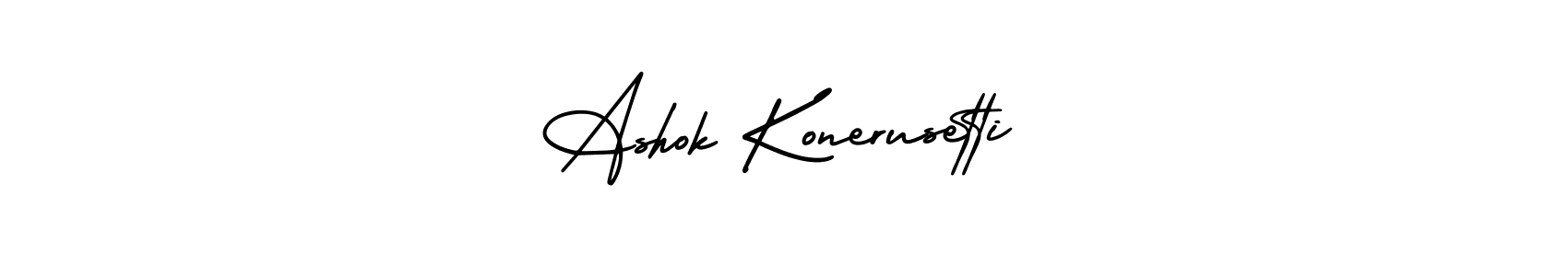 How to make Ashok Konerusetti signature? AmerikaSignatureDemo-Regular is a professional autograph style. Create handwritten signature for Ashok Konerusetti name. Ashok Konerusetti signature style 3 images and pictures png