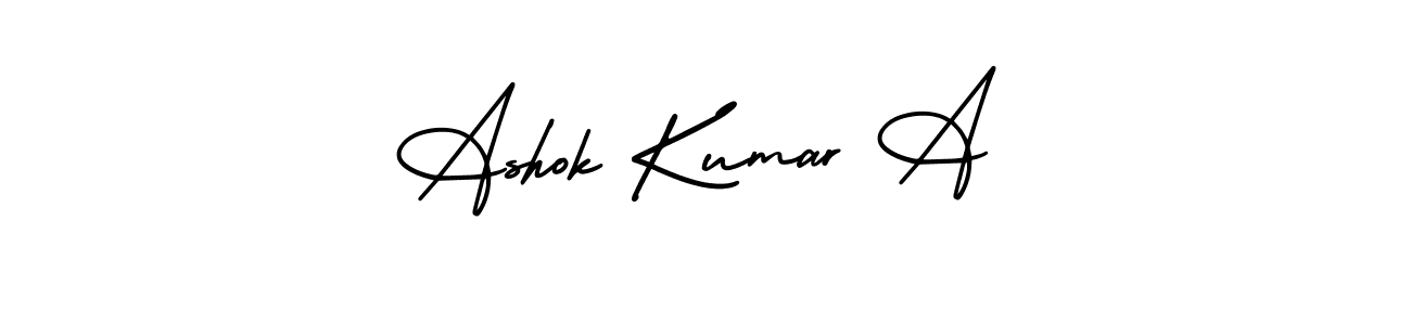 if you are searching for the best signature style for your name Ashok Kumar A. so please give up your signature search. here we have designed multiple signature styles  using AmerikaSignatureDemo-Regular. Ashok Kumar A signature style 3 images and pictures png
