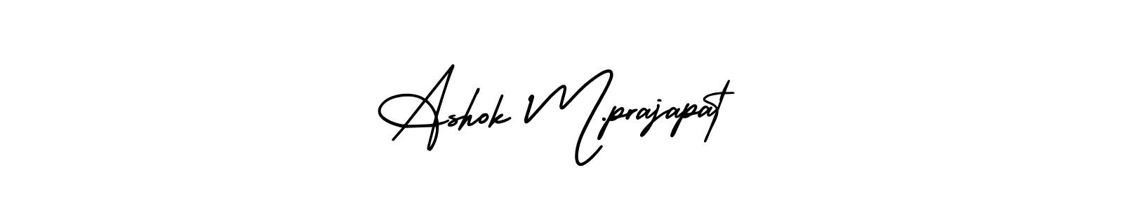 Design your own signature with our free online signature maker. With this signature software, you can create a handwritten (AmerikaSignatureDemo-Regular) signature for name Ashok M.prajapat. Ashok M.prajapat signature style 3 images and pictures png