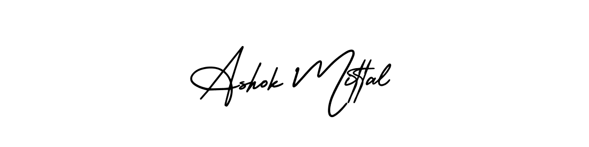 The best way (AmerikaSignatureDemo-Regular) to make a short signature is to pick only two or three words in your name. The name Ashok Mittal include a total of six letters. For converting this name. Ashok Mittal signature style 3 images and pictures png