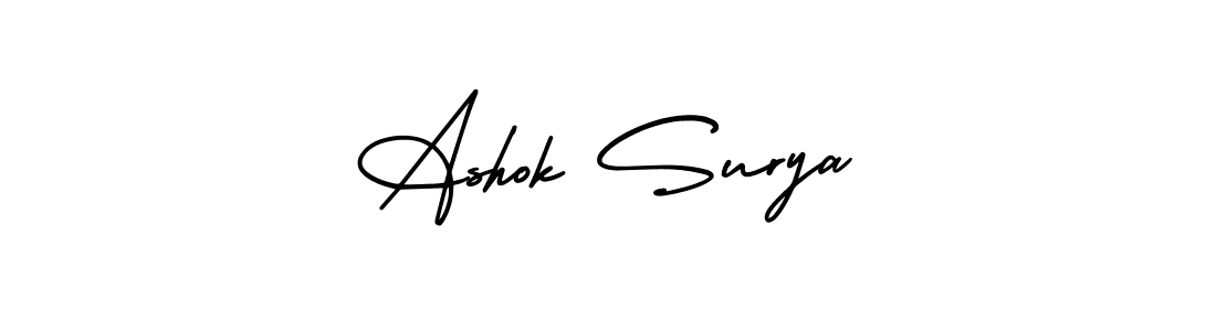 Use a signature maker to create a handwritten signature online. With this signature software, you can design (AmerikaSignatureDemo-Regular) your own signature for name Ashok Surya. Ashok Surya signature style 3 images and pictures png