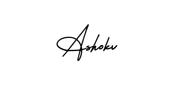 Make a beautiful signature design for name Ashokv. With this signature (AmerikaSignatureDemo-Regular) style, you can create a handwritten signature for free. Ashokv signature style 3 images and pictures png