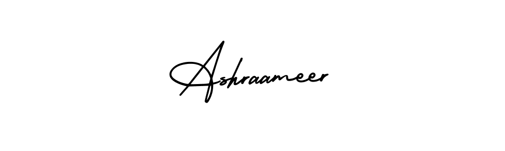 Create a beautiful signature design for name Ashraameer. With this signature (AmerikaSignatureDemo-Regular) fonts, you can make a handwritten signature for free. Ashraameer signature style 3 images and pictures png