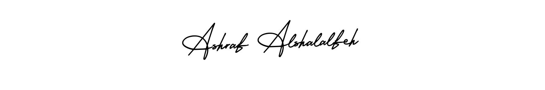 The best way (AmerikaSignatureDemo-Regular) to make a short signature is to pick only two or three words in your name. The name Ashraf Alshalalfeh include a total of six letters. For converting this name. Ashraf Alshalalfeh signature style 3 images and pictures png
