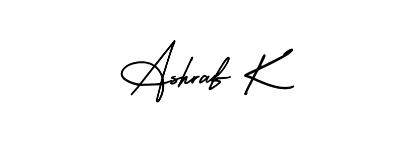 Best and Professional Signature Style for Ashraf K. AmerikaSignatureDemo-Regular Best Signature Style Collection. Ashraf K signature style 3 images and pictures png