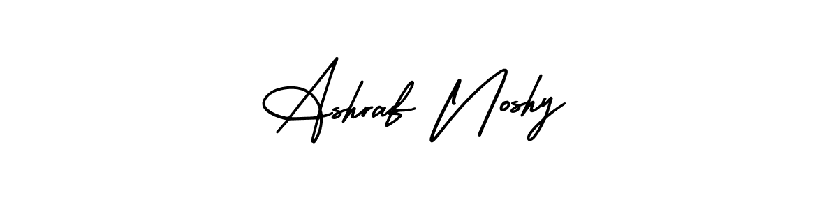 How to make Ashraf Noshy name signature. Use AmerikaSignatureDemo-Regular style for creating short signs online. This is the latest handwritten sign. Ashraf Noshy signature style 3 images and pictures png
