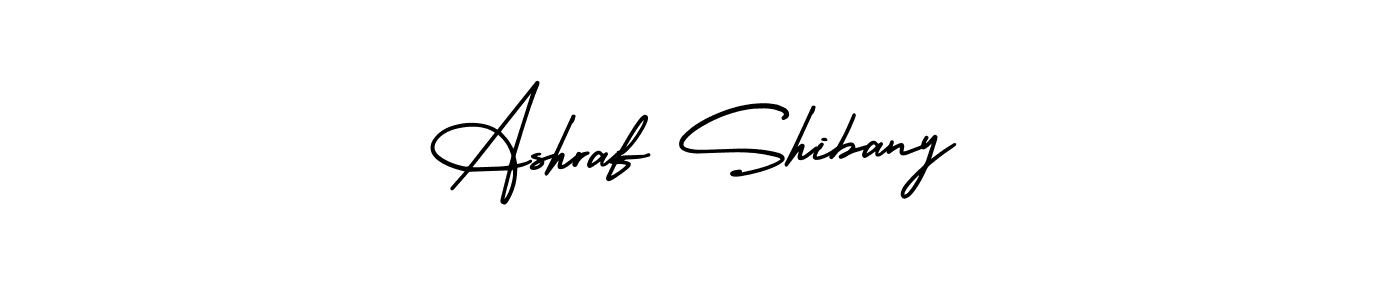 Ashraf Shibany stylish signature style. Best Handwritten Sign (AmerikaSignatureDemo-Regular) for my name. Handwritten Signature Collection Ideas for my name Ashraf Shibany. Ashraf Shibany signature style 3 images and pictures png