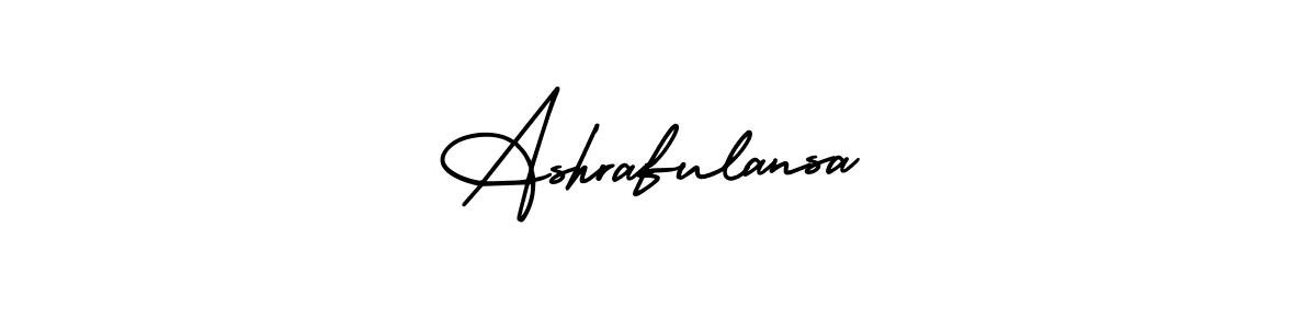 How to make Ashrafulansa name signature. Use AmerikaSignatureDemo-Regular style for creating short signs online. This is the latest handwritten sign. Ashrafulansa signature style 3 images and pictures png