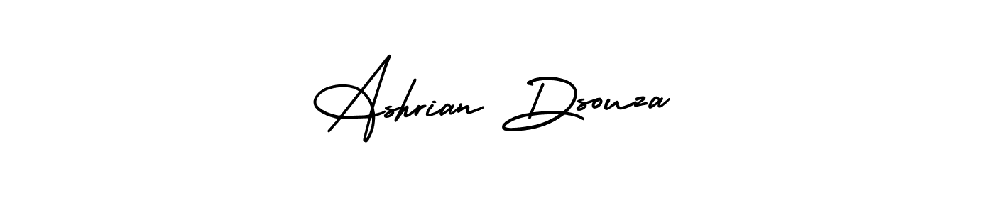 How to Draw Ashrian Dsouza signature style? AmerikaSignatureDemo-Regular is a latest design signature styles for name Ashrian Dsouza. Ashrian Dsouza signature style 3 images and pictures png