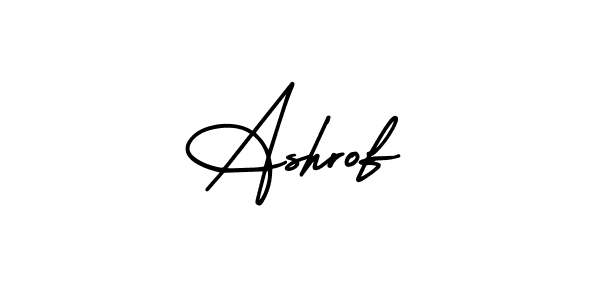 Make a beautiful signature design for name Ashrof. Use this online signature maker to create a handwritten signature for free. Ashrof signature style 3 images and pictures png