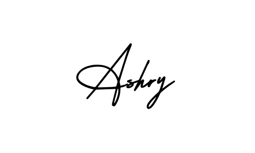 You should practise on your own different ways (AmerikaSignatureDemo-Regular) to write your name (Ashry) in signature. don't let someone else do it for you. Ashry signature style 3 images and pictures png