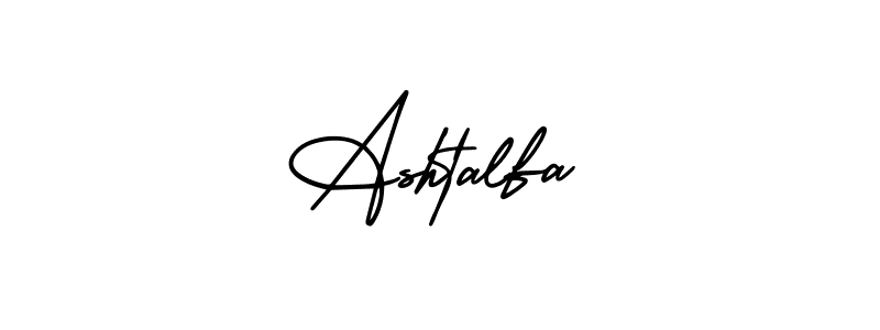 How to make Ashtalfa name signature. Use AmerikaSignatureDemo-Regular style for creating short signs online. This is the latest handwritten sign. Ashtalfa signature style 3 images and pictures png