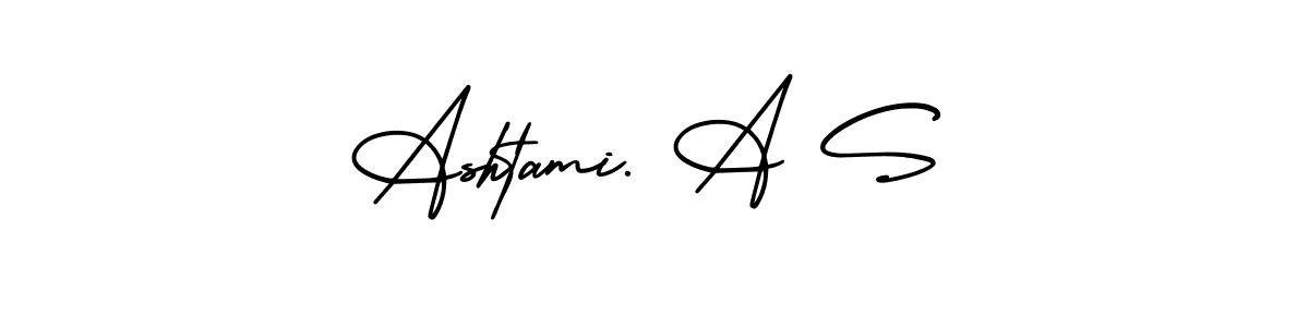 How to make Ashtami. A S signature? AmerikaSignatureDemo-Regular is a professional autograph style. Create handwritten signature for Ashtami. A S name. Ashtami. A S signature style 3 images and pictures png