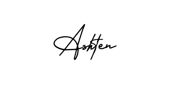 Design your own signature with our free online signature maker. With this signature software, you can create a handwritten (AmerikaSignatureDemo-Regular) signature for name Ashten. Ashten signature style 3 images and pictures png