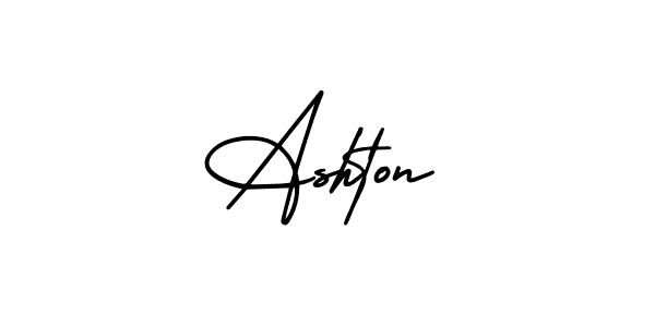Ashton stylish signature style. Best Handwritten Sign (AmerikaSignatureDemo-Regular) for my name. Handwritten Signature Collection Ideas for my name Ashton. Ashton signature style 3 images and pictures png