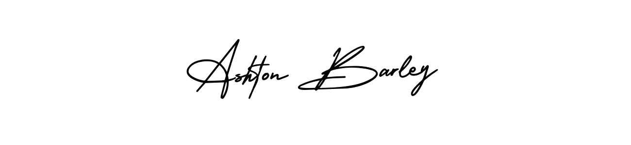 It looks lik you need a new signature style for name Ashton Barley. Design unique handwritten (AmerikaSignatureDemo-Regular) signature with our free signature maker in just a few clicks. Ashton Barley signature style 3 images and pictures png