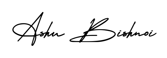 Build your personal autograph collection for name Ashu Bishnoi with AmerikaSignatureDemo-Regular design. Browse, select, and save your favorites. Ashu Bishnoi signature style 3 images and pictures png
