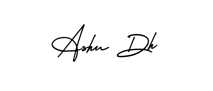 Make a beautiful signature design for name Ashu Dh. With this signature (AmerikaSignatureDemo-Regular) style, you can create a handwritten signature for free. Ashu Dh signature style 3 images and pictures png