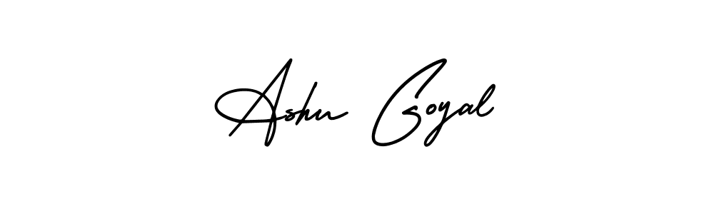 Create a beautiful signature design for name Ashu Goyal. With this signature (AmerikaSignatureDemo-Regular) fonts, you can make a handwritten signature for free. Ashu Goyal signature style 3 images and pictures png