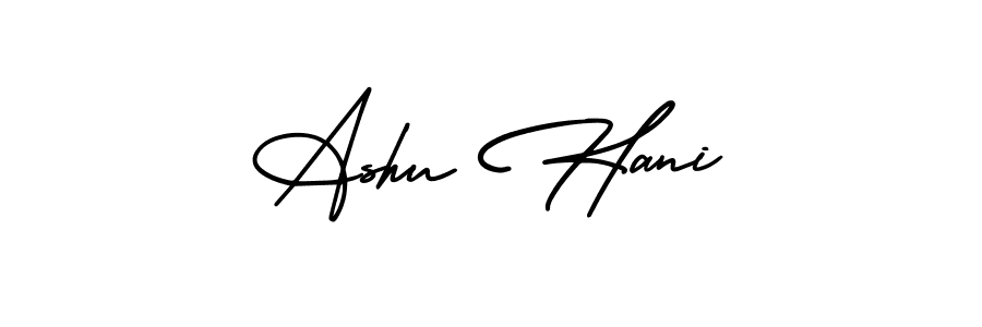 How to make Ashu Hani signature? AmerikaSignatureDemo-Regular is a professional autograph style. Create handwritten signature for Ashu Hani name. Ashu Hani signature style 3 images and pictures png