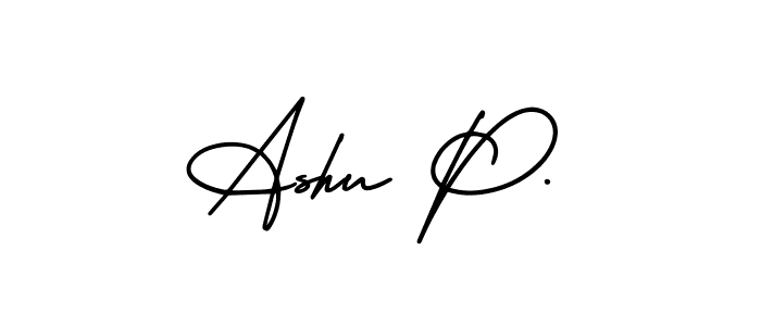 How to Draw Ashu P. signature style? AmerikaSignatureDemo-Regular is a latest design signature styles for name Ashu P.. Ashu P. signature style 3 images and pictures png