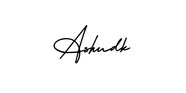 It looks lik you need a new signature style for name Ashudk. Design unique handwritten (AmerikaSignatureDemo-Regular) signature with our free signature maker in just a few clicks. Ashudk signature style 3 images and pictures png