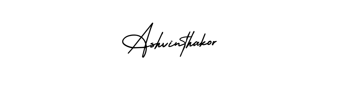 Make a beautiful signature design for name Ashvinthakor. With this signature (AmerikaSignatureDemo-Regular) style, you can create a handwritten signature for free. Ashvinthakor signature style 3 images and pictures png