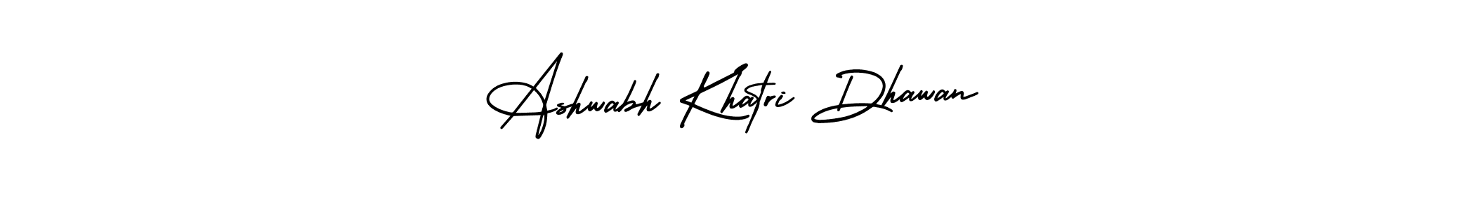 It looks lik you need a new signature style for name Ashwabh Khatri Dhawan. Design unique handwritten (AmerikaSignatureDemo-Regular) signature with our free signature maker in just a few clicks. Ashwabh Khatri Dhawan signature style 3 images and pictures png