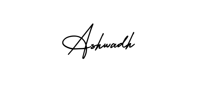 Use a signature maker to create a handwritten signature online. With this signature software, you can design (AmerikaSignatureDemo-Regular) your own signature for name Ashwadh. Ashwadh signature style 3 images and pictures png