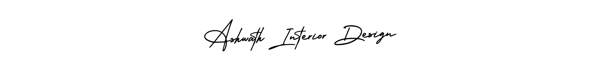 How to make Ashwath Interior Design name signature. Use AmerikaSignatureDemo-Regular style for creating short signs online. This is the latest handwritten sign. Ashwath Interior Design signature style 3 images and pictures png