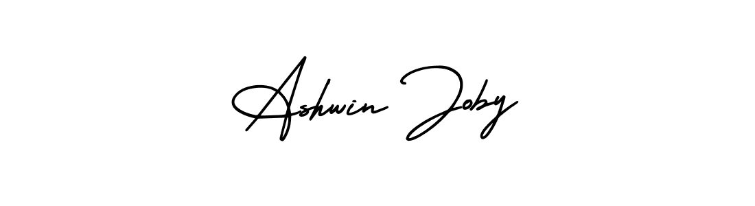 Also You can easily find your signature by using the search form. We will create Ashwin Joby name handwritten signature images for you free of cost using AmerikaSignatureDemo-Regular sign style. Ashwin Joby signature style 3 images and pictures png