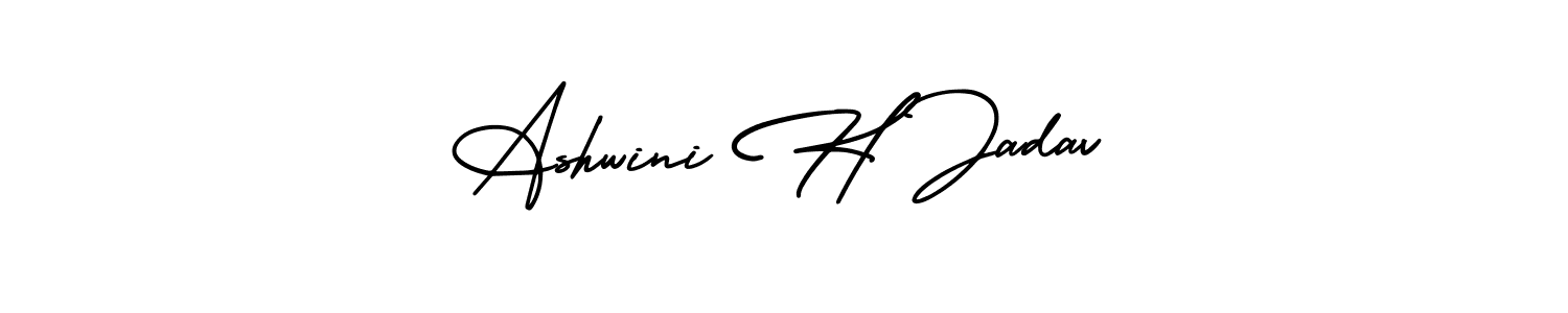 Create a beautiful signature design for name Ashwini H Jadav. With this signature (AmerikaSignatureDemo-Regular) fonts, you can make a handwritten signature for free. Ashwini H Jadav signature style 3 images and pictures png