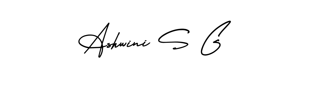 Design your own signature with our free online signature maker. With this signature software, you can create a handwritten (AmerikaSignatureDemo-Regular) signature for name Ashwini S G. Ashwini S G signature style 3 images and pictures png