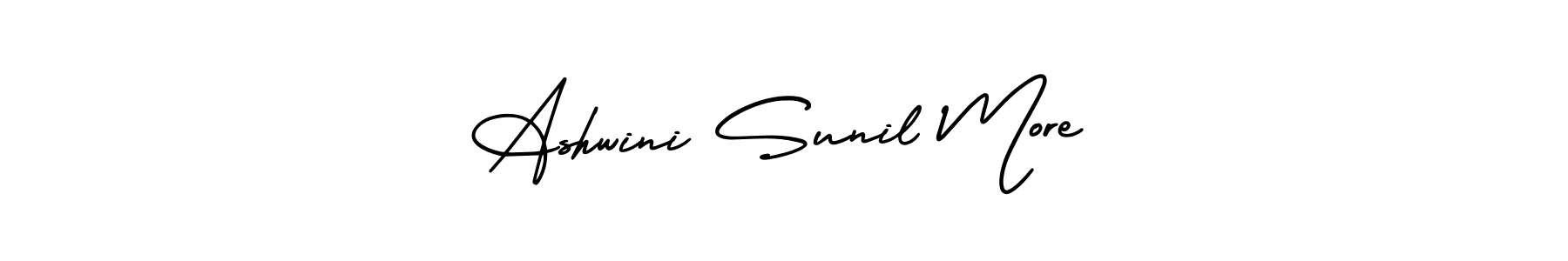 if you are searching for the best signature style for your name Ashwini Sunil More. so please give up your signature search. here we have designed multiple signature styles  using AmerikaSignatureDemo-Regular. Ashwini Sunil More signature style 3 images and pictures png