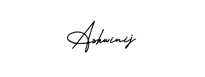 Create a beautiful signature design for name Ashwinij. With this signature (AmerikaSignatureDemo-Regular) fonts, you can make a handwritten signature for free. Ashwinij signature style 3 images and pictures png