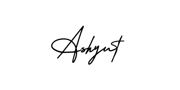 Ashyut stylish signature style. Best Handwritten Sign (AmerikaSignatureDemo-Regular) for my name. Handwritten Signature Collection Ideas for my name Ashyut. Ashyut signature style 3 images and pictures png