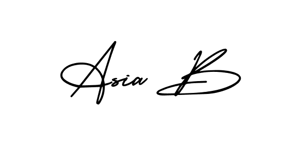 It looks lik you need a new signature style for name Asia B. Design unique handwritten (AmerikaSignatureDemo-Regular) signature with our free signature maker in just a few clicks. Asia B signature style 3 images and pictures png