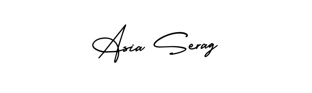 Also we have Asia Serag name is the best signature style. Create professional handwritten signature collection using AmerikaSignatureDemo-Regular autograph style. Asia Serag signature style 3 images and pictures png